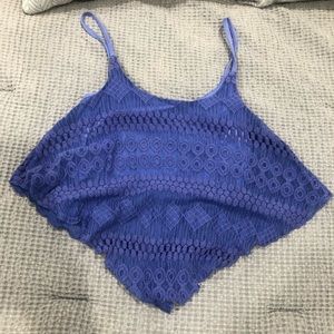 Purple lace crop top